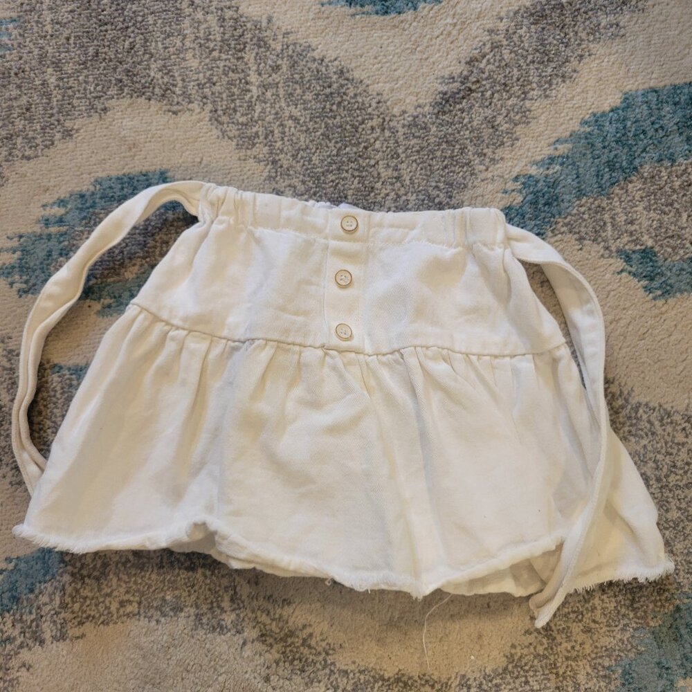 Zara girls white Jean skirt